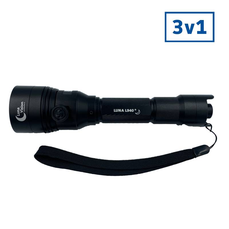 LunaVision 3v1 (Prísvit 850 nm LASER + 940 nm LASER + 1000 lm baterka)